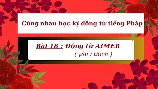 Cùng Nhau học kỹ động từ tiếng Pháp - Bài 18 : động từ  AIMER ( yêu/ thích )