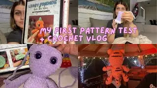 Watch Me Crochet My 1st Pattern Test Ever ! + Crochet Vlog ✨
