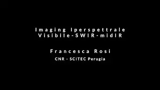 Francesca Rosi  - Imaging Iperspettrale Visibile-SWIR-midIR