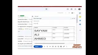 How To Create A Table In Gmail, Insert A Table In Gmail