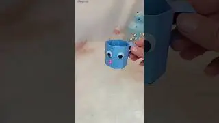 Ideas for children/the easiest way to make a cute cup made of colored paper. .