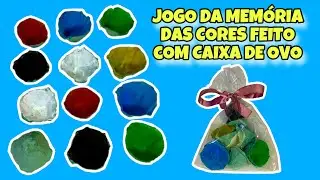Jogo da Memória das Cores Feito com Caixa de Ovo | As Cores | Matemática Divertida