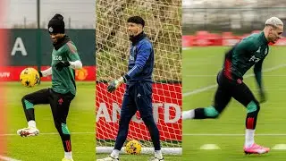Manchester United training today, Amad,Mainoo,Altar Bayindir trains as they prepare to face West Ham
