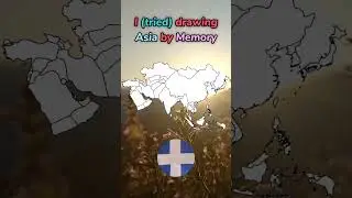 Drawing Asia by Memory 🌏🧠 #geography #asia #education #mapping #shorts