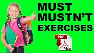 Must - Mustn't - Exercises with answers + PDF - Improve your grammar skill - Easy English Lesson