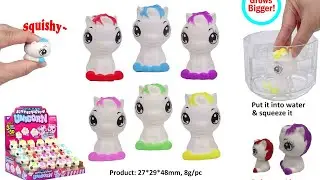 Magic growing PU squishy unicorn
