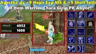 PHALANKS666 - Agartha'da +9 Hepa Exp MS & +9 Shell Setli Warrior Chara Girip PK Atıyor Knight Online