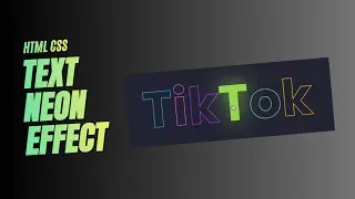 Text Neon Effect - HTML CSS Tutorial