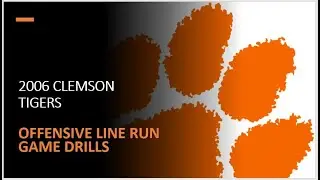 2006 Clemson Offensive Line Run Game Drills