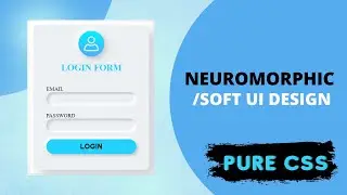 Neumorphism Login Form UI Design using HTML & CSS | Coding with Ree'