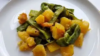 Стручковая фасоль с картошкой и честноком / Pastai cu cartofi
