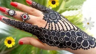 Latest simple arabic backhand mehndi design