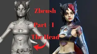 Zbrush Character Tutorial - Sculpting A Stylize Girl (Part 1)