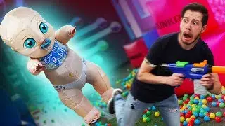 Don't Wake the GIANT Baby Challenge!