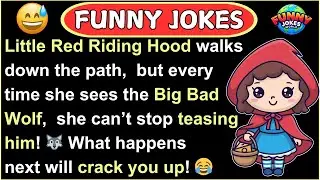 FUNNY JOKES | Big Bad Wolf Gets Caught Off Guard 😂 - Fairy Tale Humor