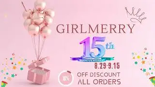 Girlmerry, 15th Anniversary, 10% off all orders