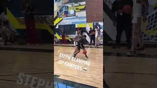 Steph was showing no mercy to his campers 🤣🔒 