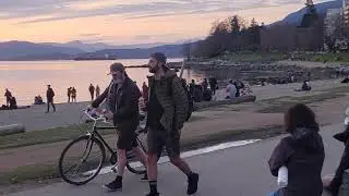 English Bay Downtown Vancouver Sunset , Stanley Park View in 4K