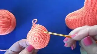 Baby socks crocheted.