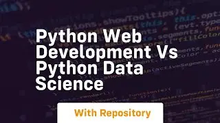 python web development vs python data science