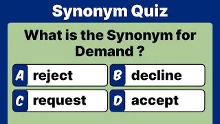 Synonym Quiz | English Grammar | English Test | Question and Answer