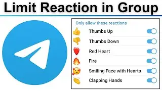 How to Limit Reaction in Telegram Group