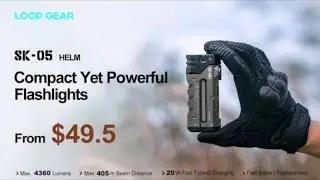 LOOP GEAR SK05: Compact 4-in-1 Flashlight with Power Bank | IP68 & Fast Battery Replacement