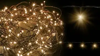 Fairy Warm White LED light with Timer  -Green Cable