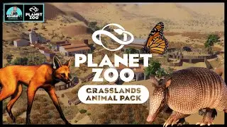 Planet Zoo Grasslands Animal Pack and Free Update 1.12 Overview | BUTTERFLYS AND DIORAMA! |