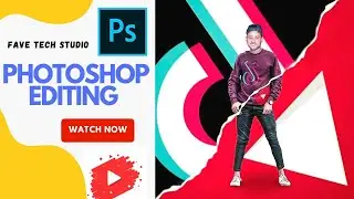 How To make TIktok photo editing in photohop by fave tech studio