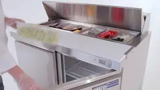Kratos 69K-770 48"W Commercial Sandwich/Salad Prep Table, 12 Pan Capacity, NSF7