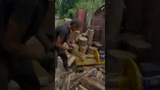 Homemade screw wood splitter // Дровокол самодельный винтовой