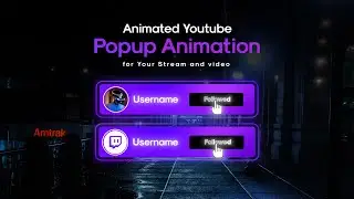 Twitch Popup Animation for Streamers // Lowerthirds // Twitch Social Media Widget
