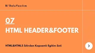 HTML Dersleri || HTML5 Dersleri -07- HTML Header & Footer
