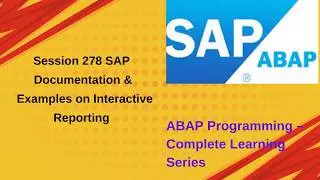 Session 278 SAP Documentation & Examples on Interactive Reporting