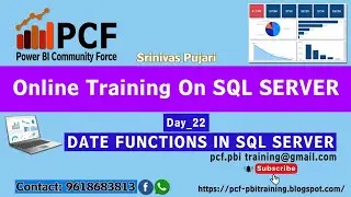 22DAY DATE FUNCTIONS IN SQL SERVER||DATEADD||DATEDIFF||DATENAME||Isdate