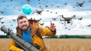10 Drones VS 1 Human | Airsoft Challenge