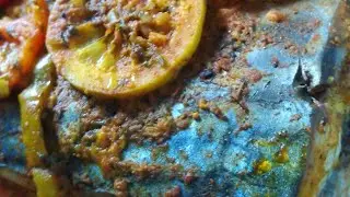 سمك الفرن مع الخضر  لذيذ جدا