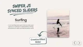 Synced Sliders with Swiper JS | Vertical Slider with Creative Effect 