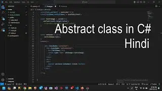 Abstract class in C# hindi   How to create abstract classes and abstract methods hindi