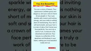 You Are Beautiful | Happy Women's Day 