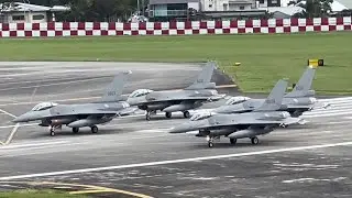 台灣 F-16 兩種不同起飛方式！4機編隊起飛TAIWAN Air Force F-16 Fighter 2 Types 4 Fighter Formation Takeoff Mode