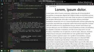 HTML, Bootstrap va jQuery yordamida "Dark Mode" yasashni o'rganamiz. Bobur Mavlonov