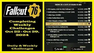 Completing Weekly Challenges From October 22 To October 29, 2024 - Fallout 76 Weekly Challenge Guide