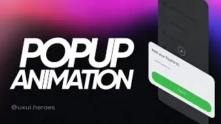 Popup animation in figma 