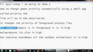 How to change Games Priority Automatically