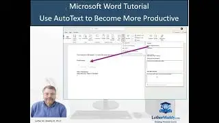 Microsoft Word Tutorial: Effectively using The AutoText Feature will make you more productive.