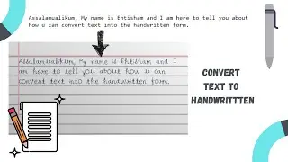 Convert text to handwritten form