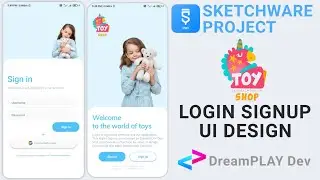 Login Signup UI 2 design Template in Sketchware FREE Download now From DreamPLAY Dev