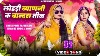 New Rajasthani Dj Song / लोहड़ी ब्याणजी क बान्दरा तीन / Payal Rajasthani /Lohadi Byanji K Bandra Tin